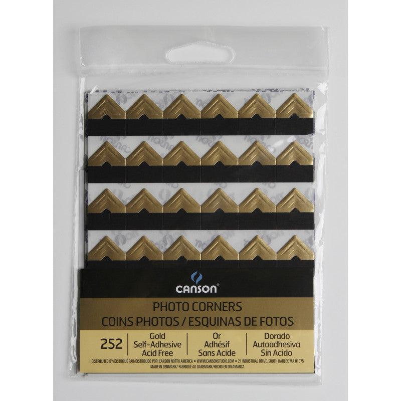 Self Adhesive Photo Corners, Gold, 252 Pieces