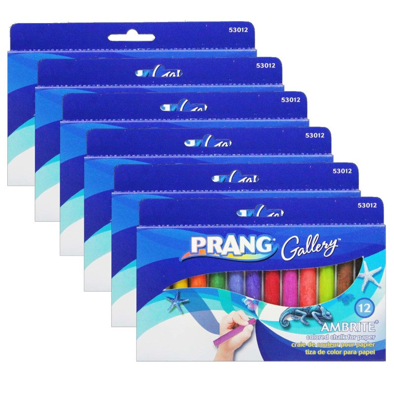 PRANG - Ambrite™ Paper Chalk, 12 Per Pack, 6 Packs
