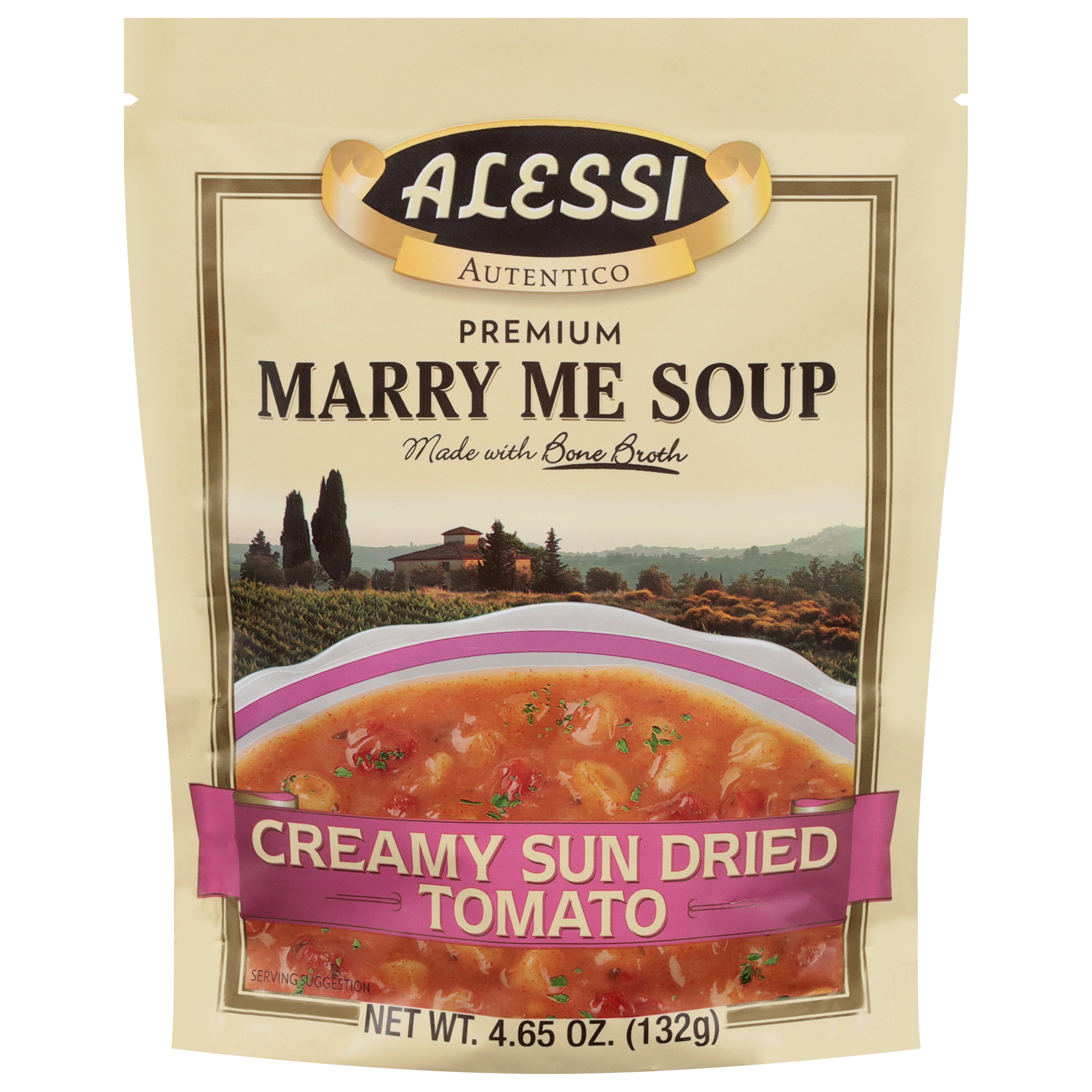 Alessi Premium Creamy Sun Dried Tomato Marry Me Soup 4.65 oz - Case of 6