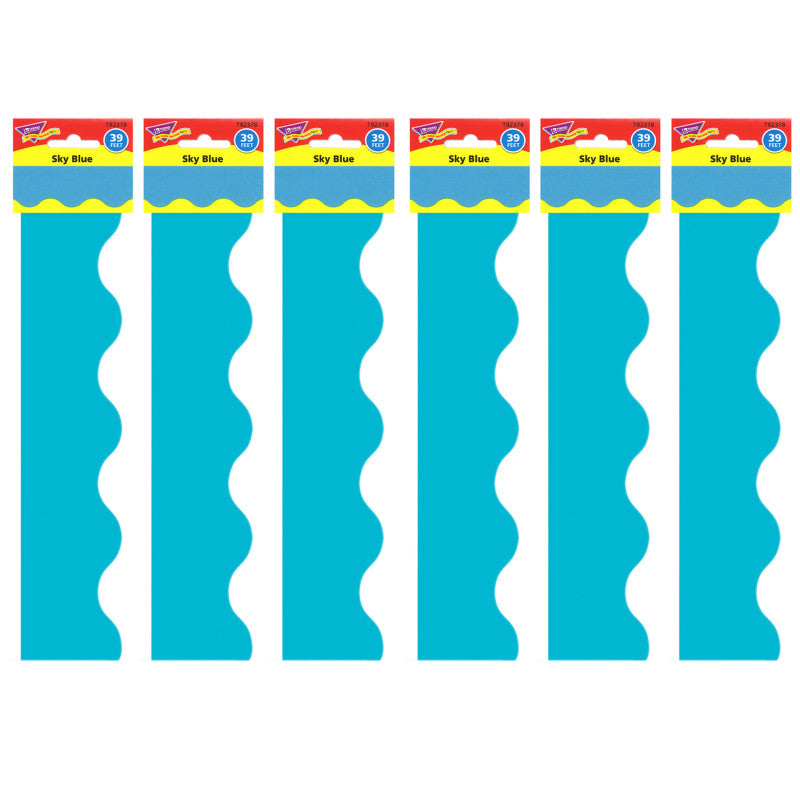 TREND - Sky Blue Terrific Trimmers®, 39 Feet Per Pack, 6 Packs