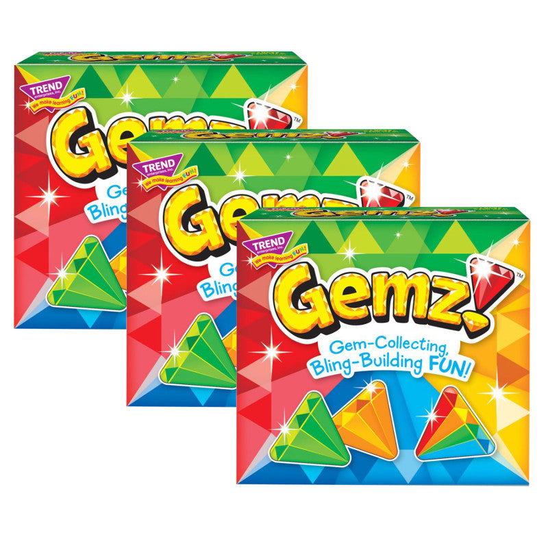 TREND - Gemz!™ Three Corner™ Card Game, Pack of 3