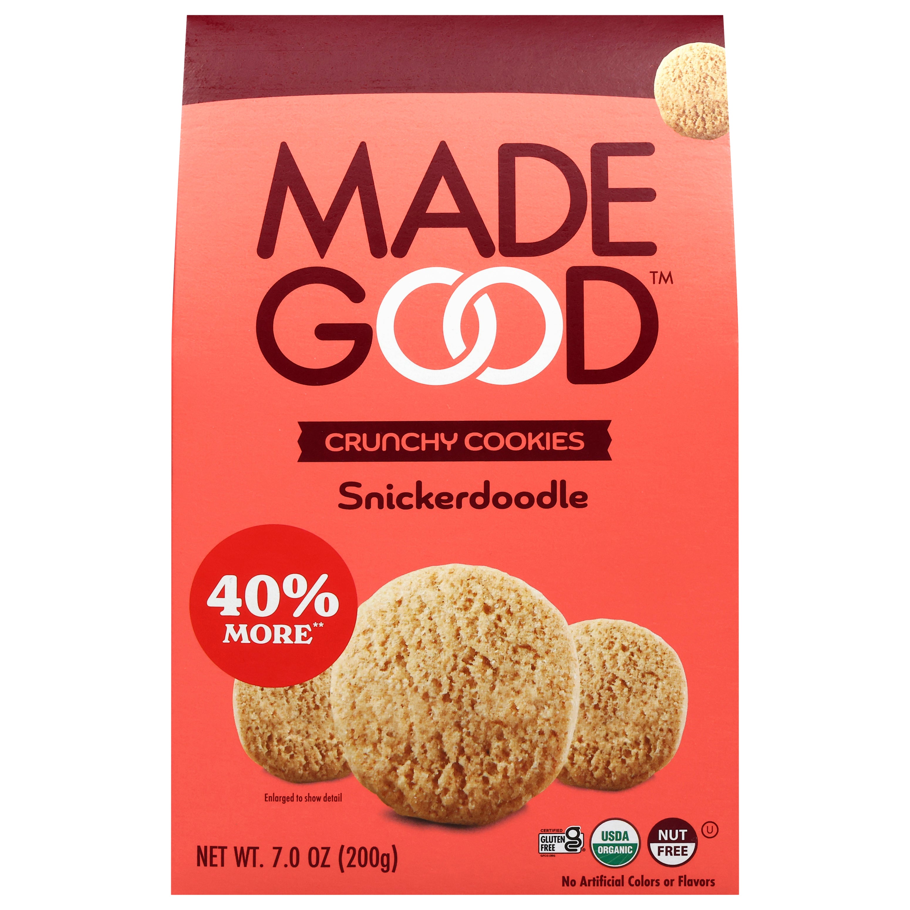 MadeGood Crunchy Snickerdoodle Cookies 7.0 oz - Case of 6