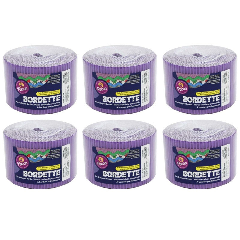 BORDETTE - Decorative Border, Deep Purple, 2-1/4" x 50', 6 Rolls
