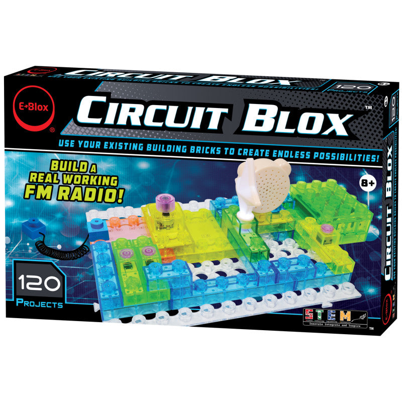 E-BLOX - Circuit Blox 120, Circuit Board Building Blocks, 49 Pieces