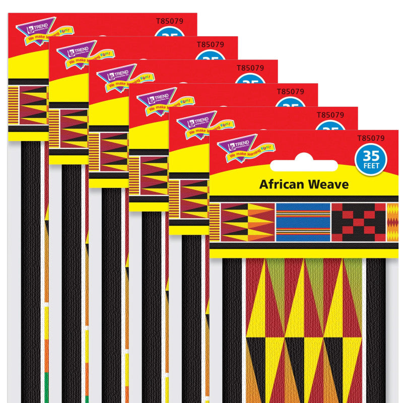 TREND - African Weave Bolder Borders®, 35.75' Per Pack, 6 Packs