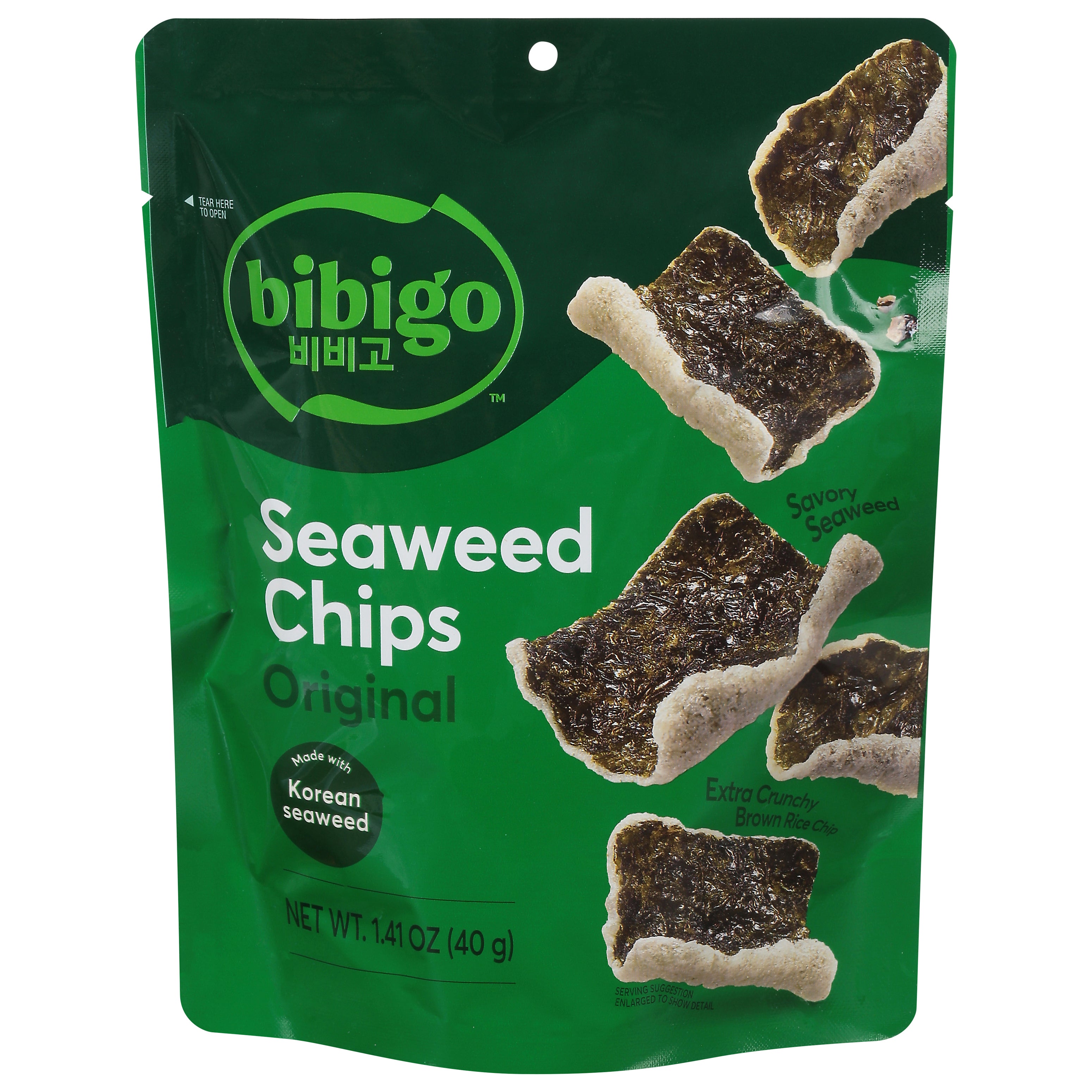 Bibigo Original Seaweed Chips 1.41 oz - Case of 6