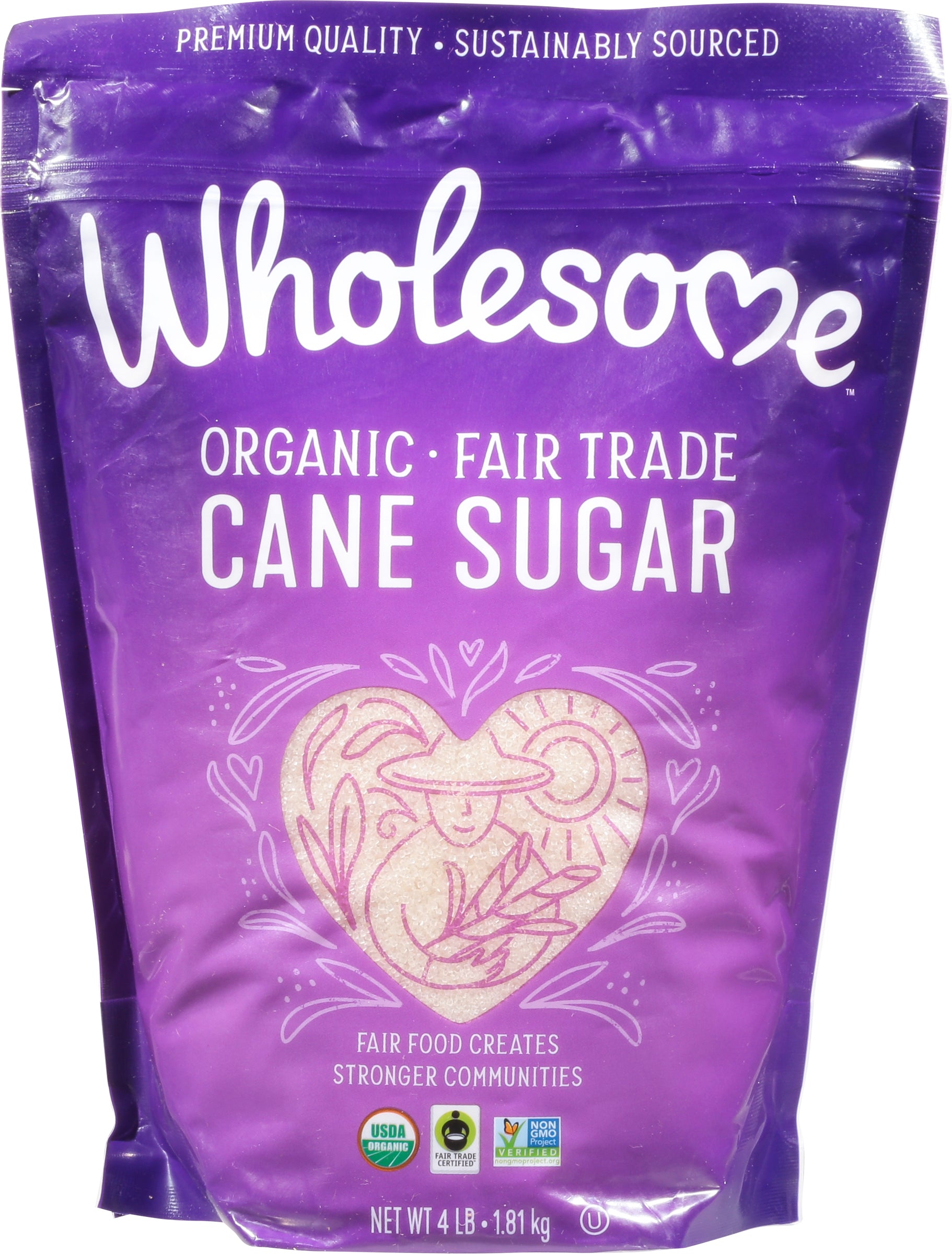 Wholesome Organic Cane Sugar 4 lb - Case of 6