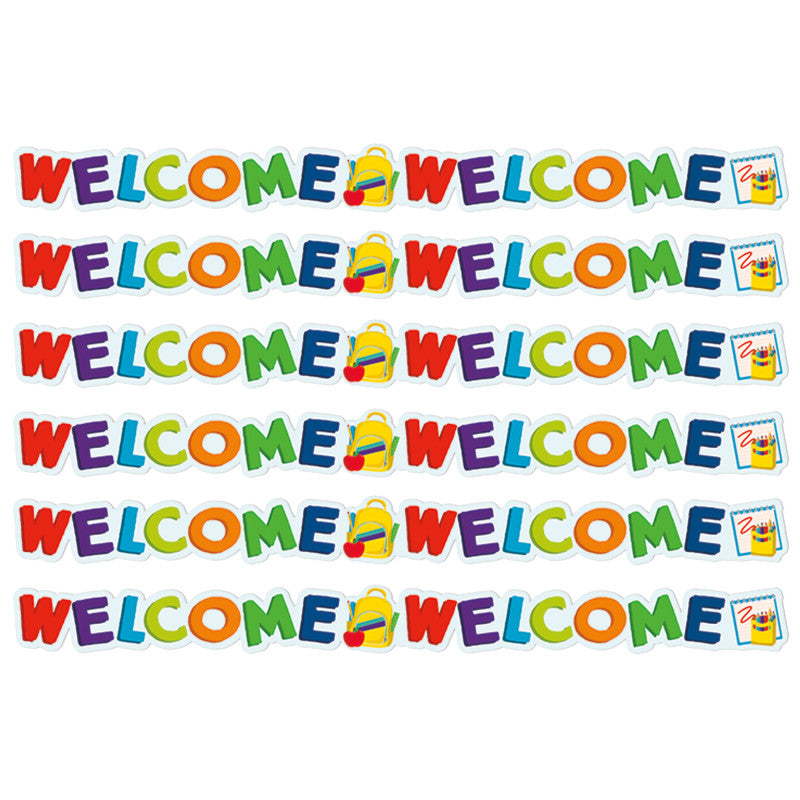 EUREKA - Welcome Extra Wide Deco Trim®, 37 Feet Per Pack, 6 Packs