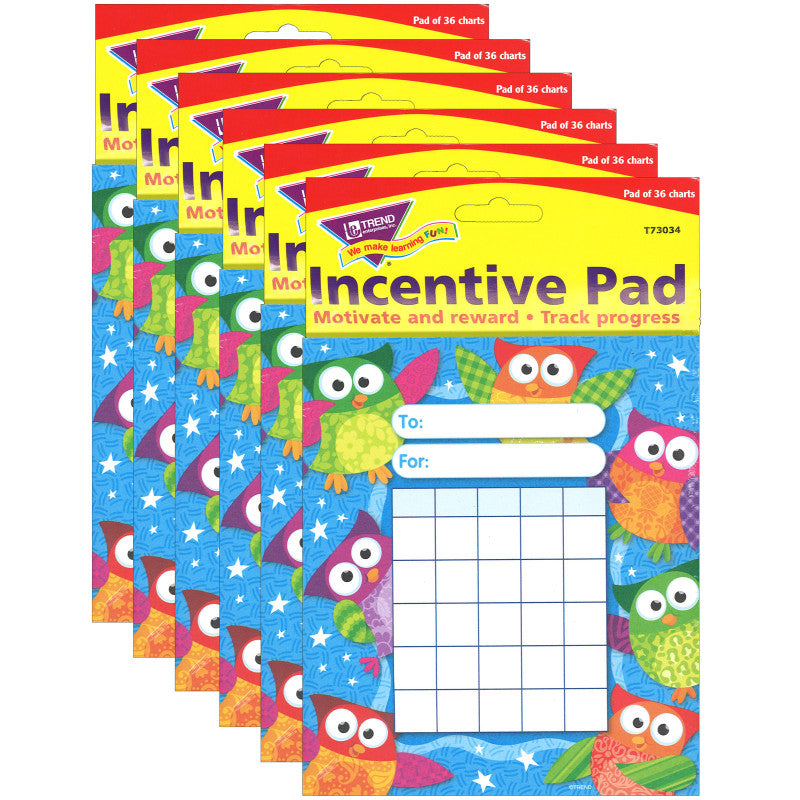 TREND - Owl-Stars! Incentive Pad, Pack of 6