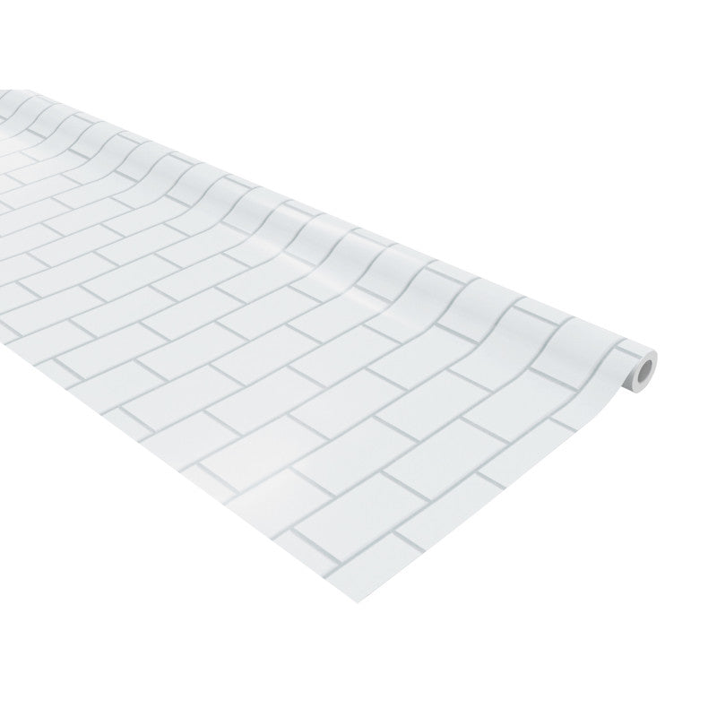 FADELESS - Bulletin Board Art Paper, White Subway Tile, 48" x 50', 1 Roll
