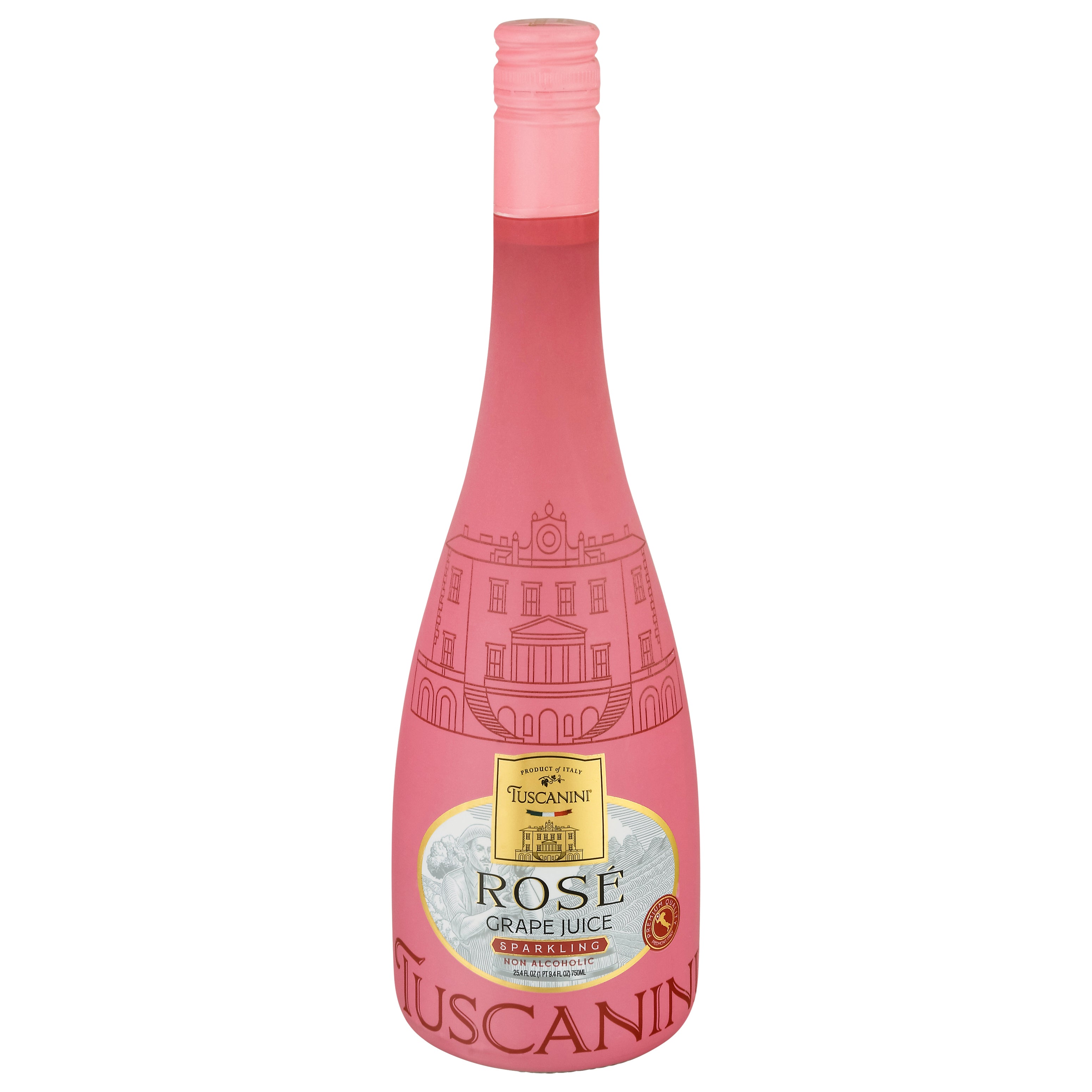 Tuscanini Rose Sparkling Non Alcoholic Grape Juice 5.4 fl oz - Case of 6