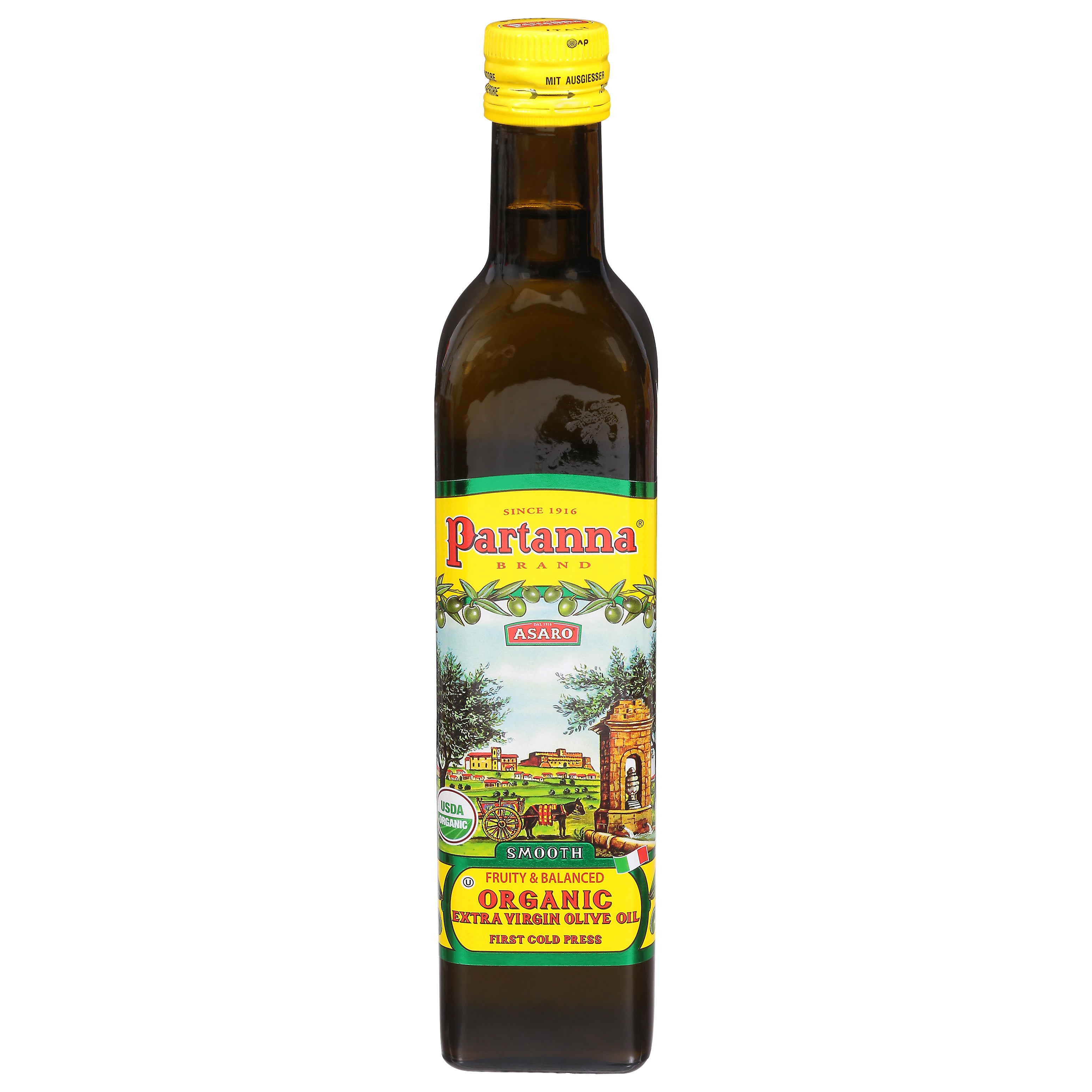Partanna Extra Virgin Smooth Olive Oil 16.9 fl oz - Case of 6