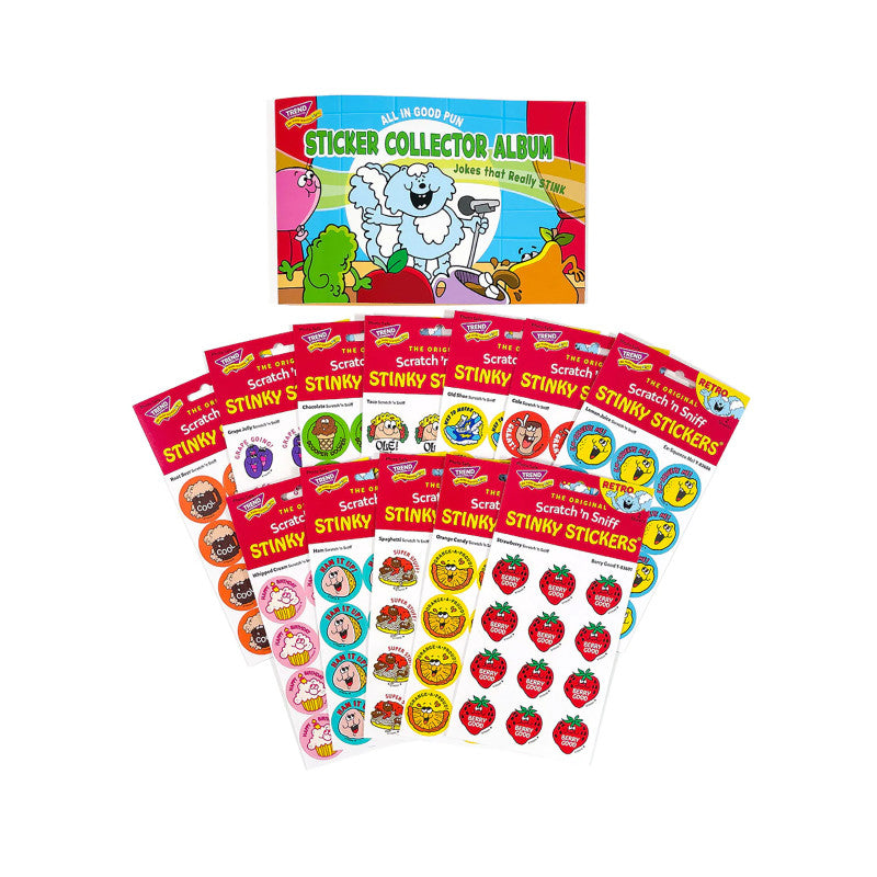 TREND - All in Good Pun Retro Scratch 'n Sniff Stinky Stickers® + Album
