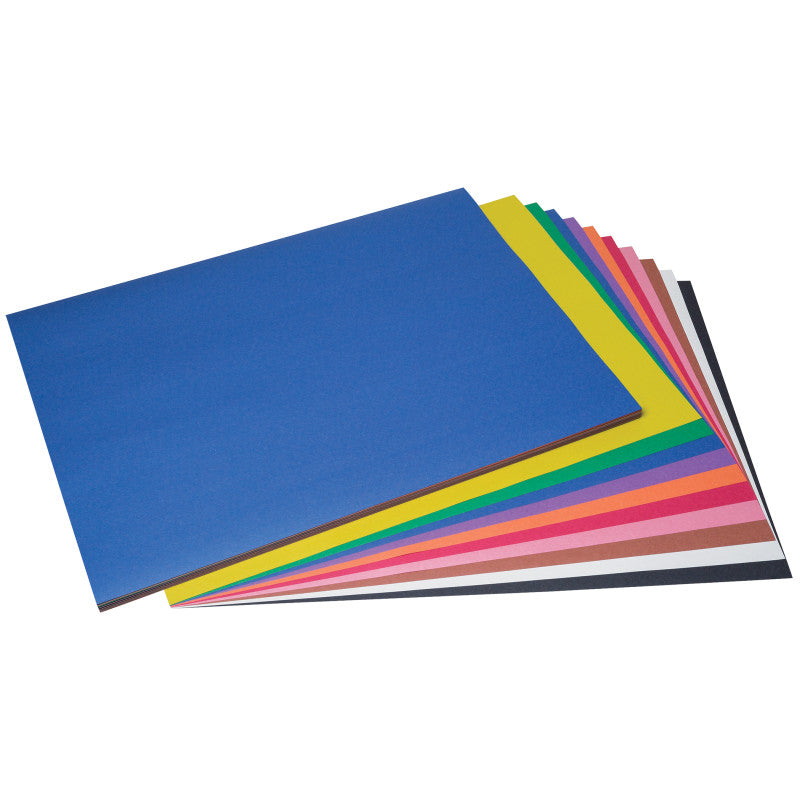 PRANG - Construction Paper, 10 Assorted Colors, 18" x 24", 100 Sheets