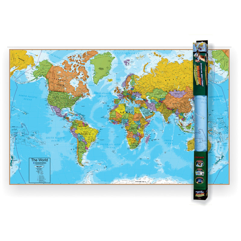 HEMISPHERES - World Wall Chart with Interactive App