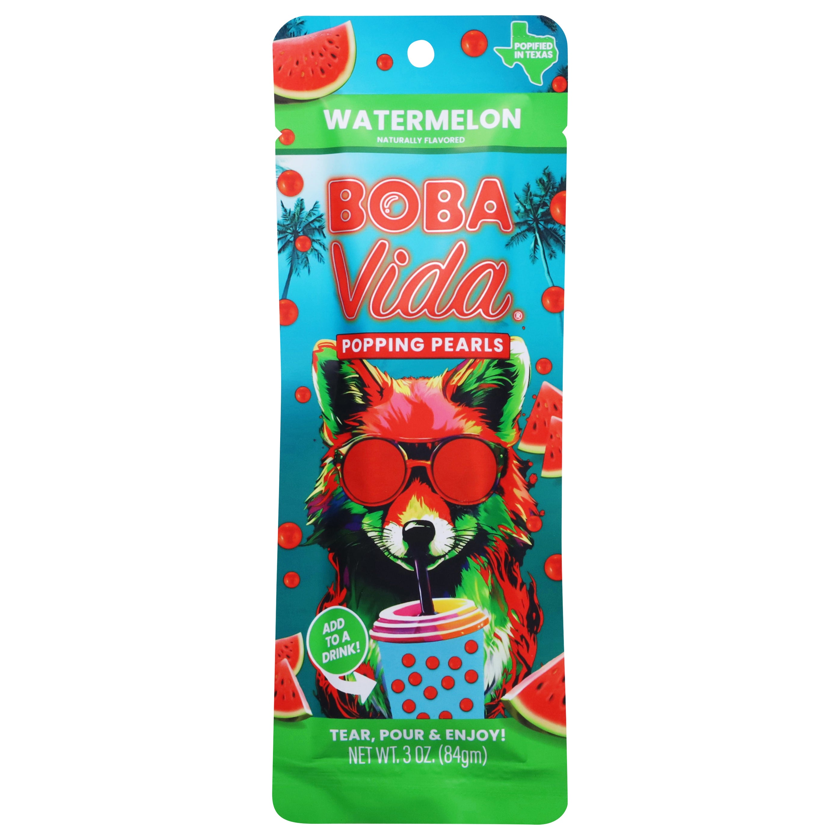 Bobavida Watermelon Popping Pearls 3 oz - Case of 10