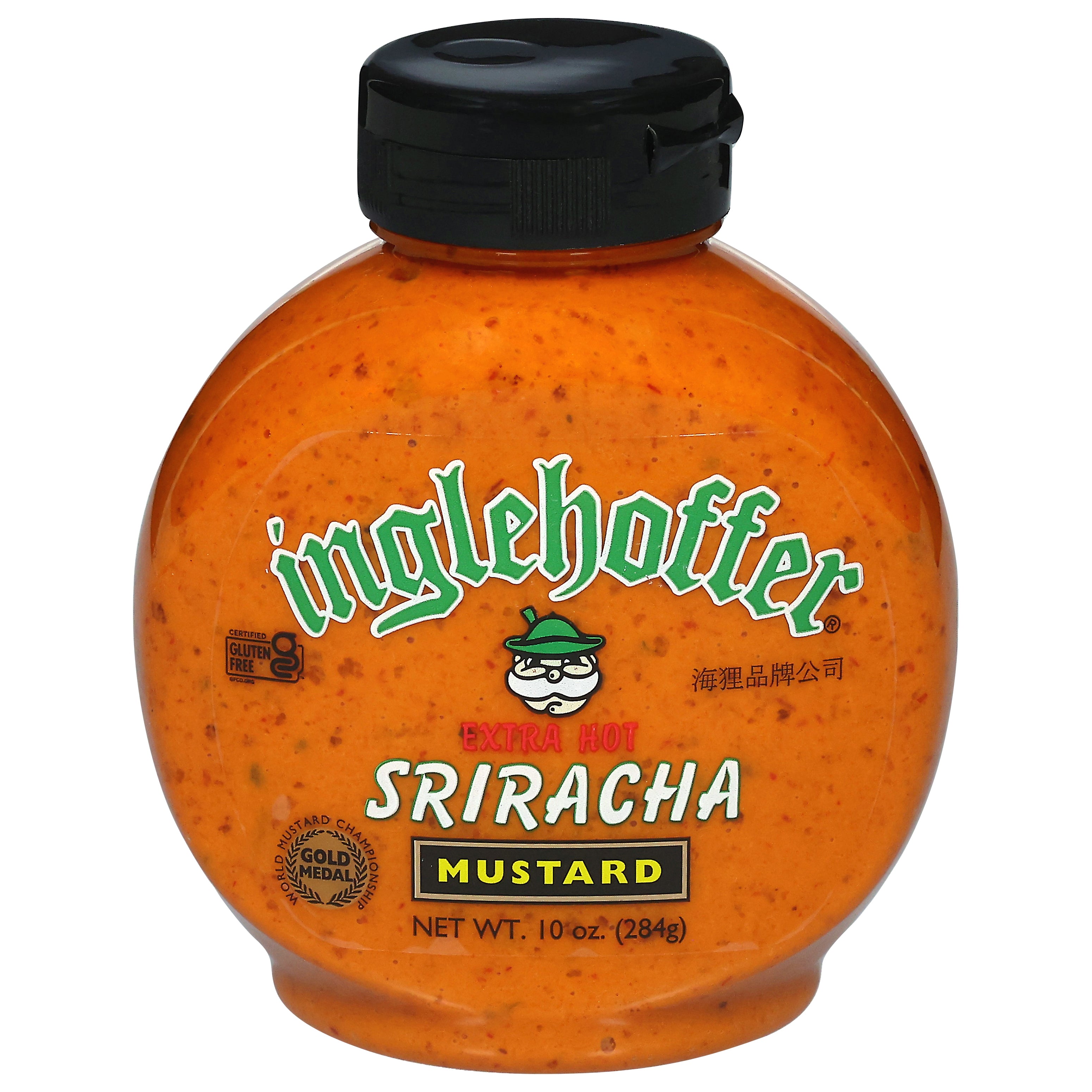 Inglehoffer Extra Hot Sriracha Mustard 10 oz - Case of 6