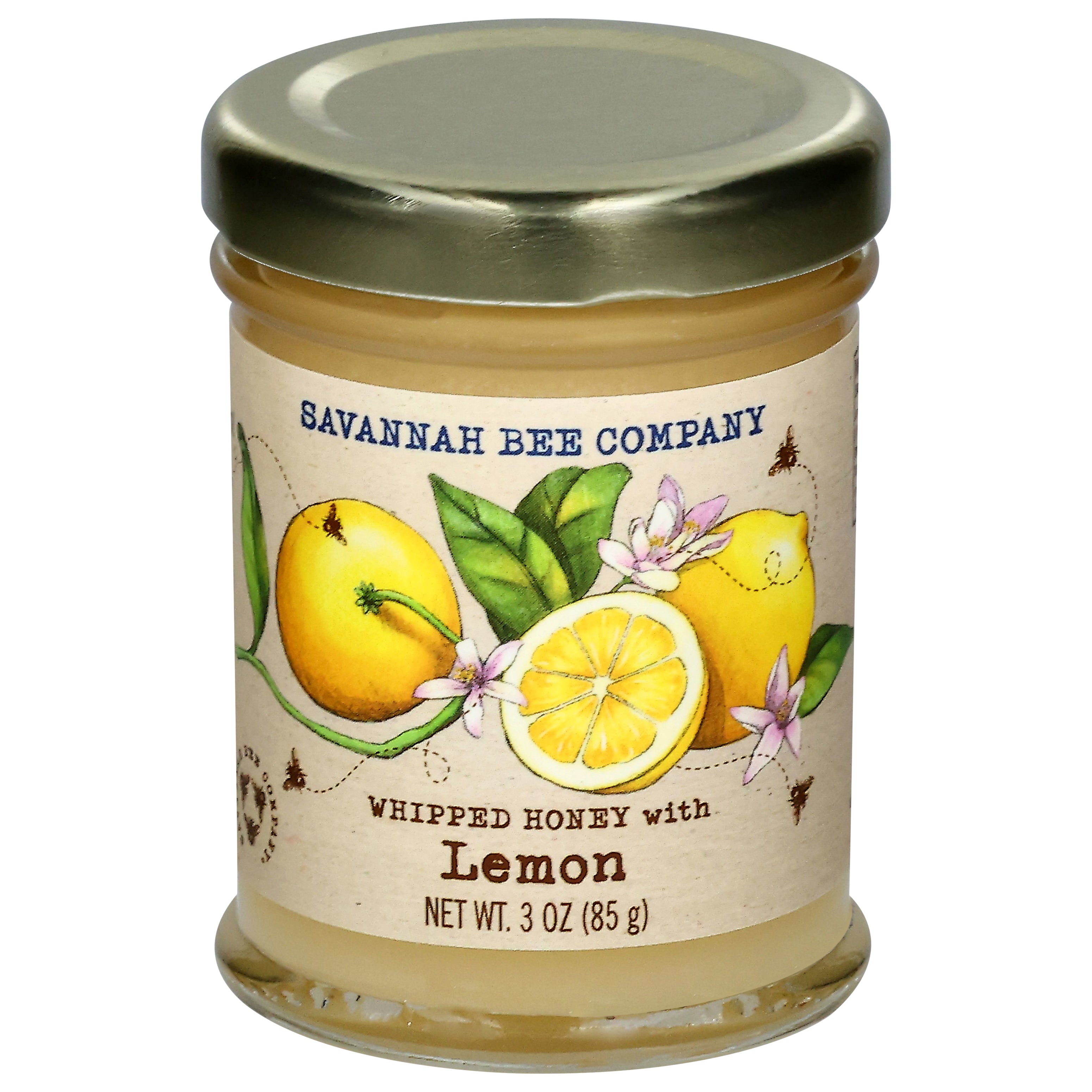 Savannah Bee Company Whipped Honey with Lemon 3 oz - Case of 12