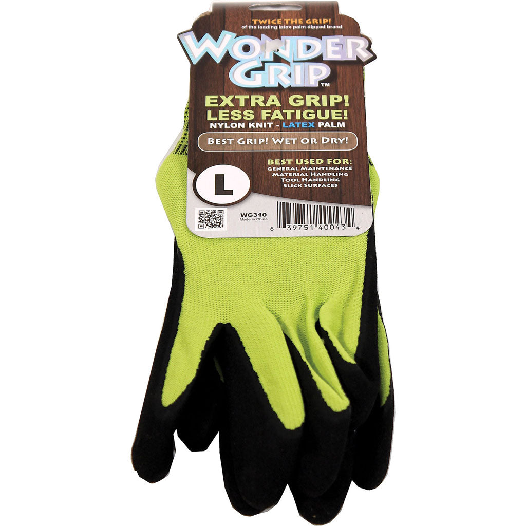Wonder Grip Extra Grip Gloves (YELLOW, LG)