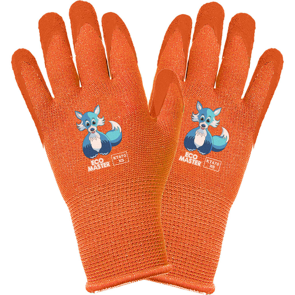 Bellingham Eco Master Rubber Palm Gloves For Kids (ORANGE, XS)