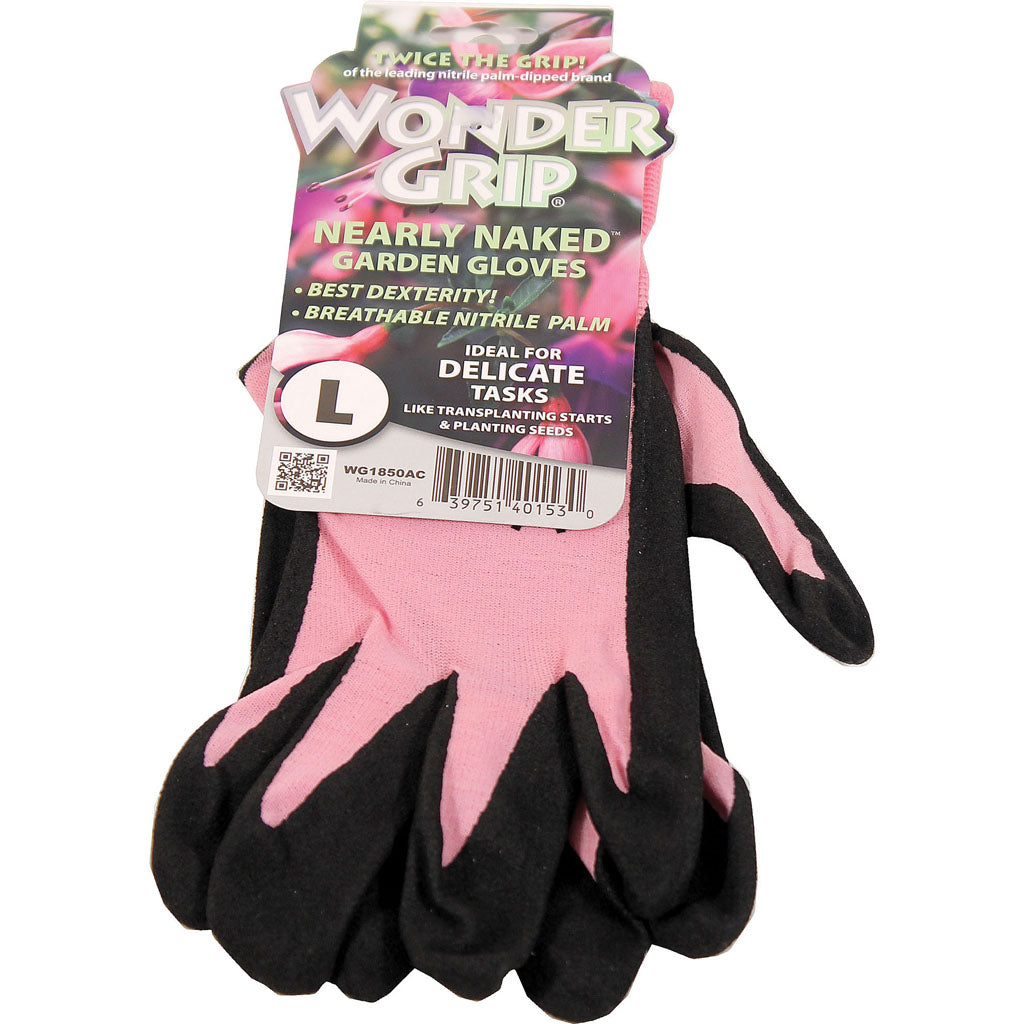 Wonder Grip Nearly Naked Garden Gloves (ASSORTED, LG)