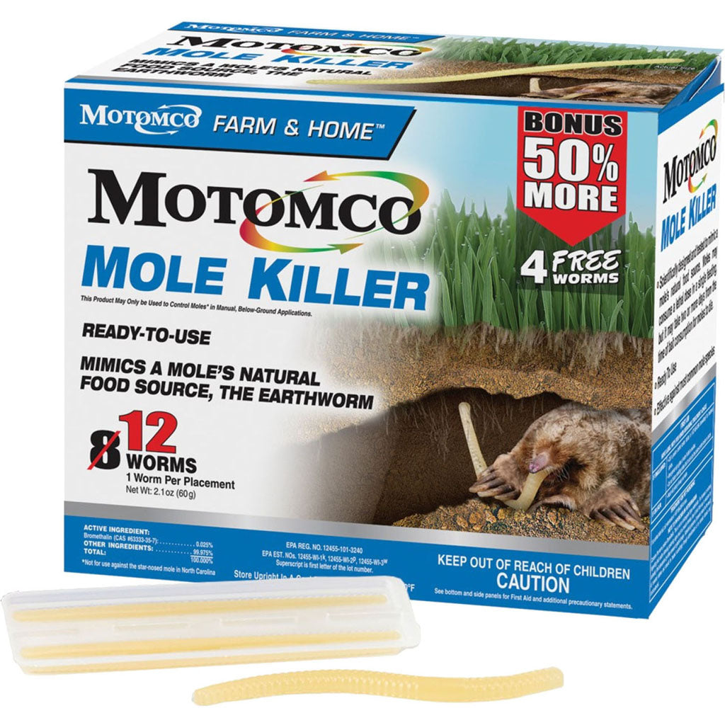 Motomco Mole Killer Worm Formula Rtu Bonus Box (12 PK)