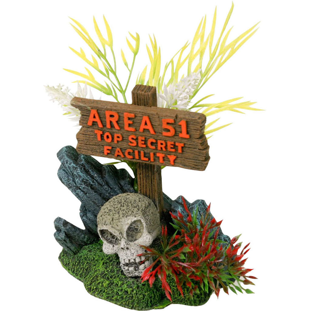 Exotic Environments Area 51 Sign With Skull (MULTI, SM)