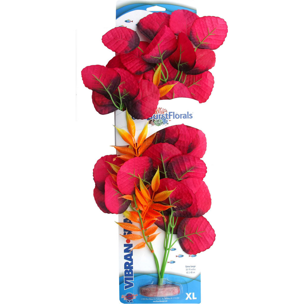 Color Burst Florals Broad Lily Leaf Silk Plant (RED, XL)