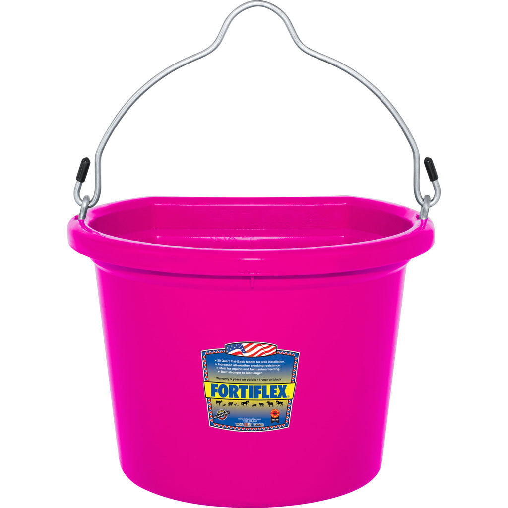 Fortiflex Flat Back Bucket (HOT PINK, 8 QT)