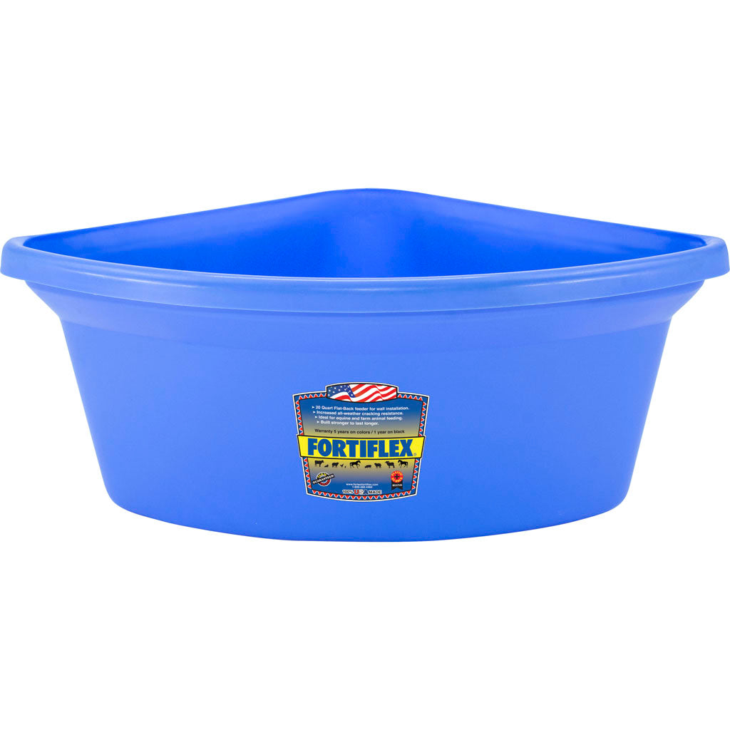 Fortiflex Corner Fence Mount Feeder (SKY BLUE, 24 QT)