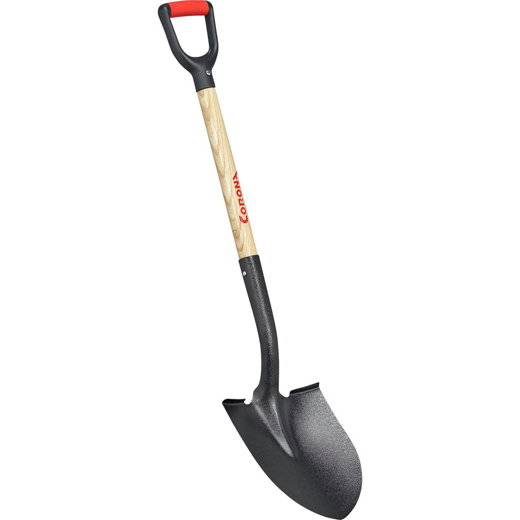 D Grip Wood Handle Round Point Shovel (30 IN)