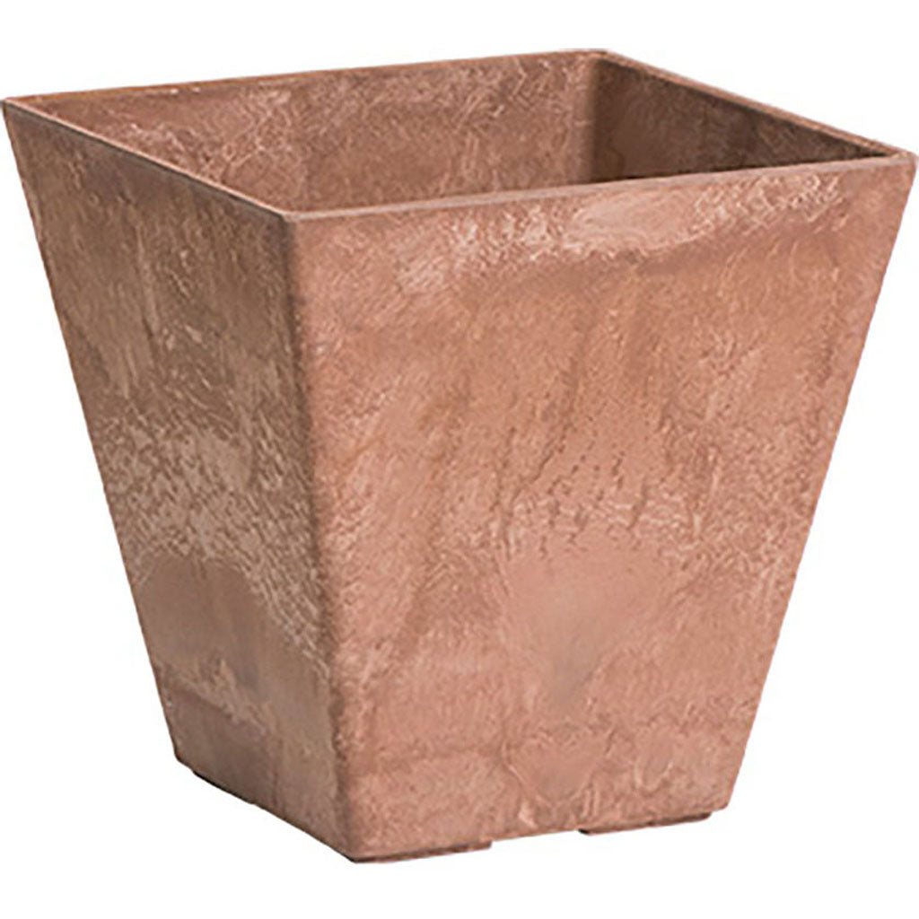 Artstone Ella Square Flowerpot (RUST, 8 IN)
