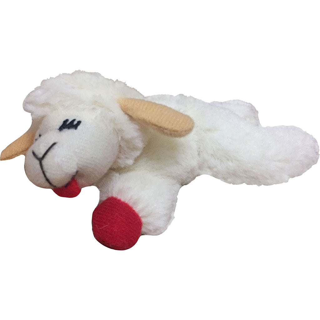 Multipet Lamb Chop W/Catnip (WHITE, 4 IN)