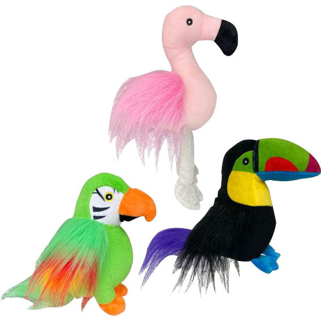 Multipet Margaritaville Birds Plush Dog Toys (ASSORTED, 8 IN)