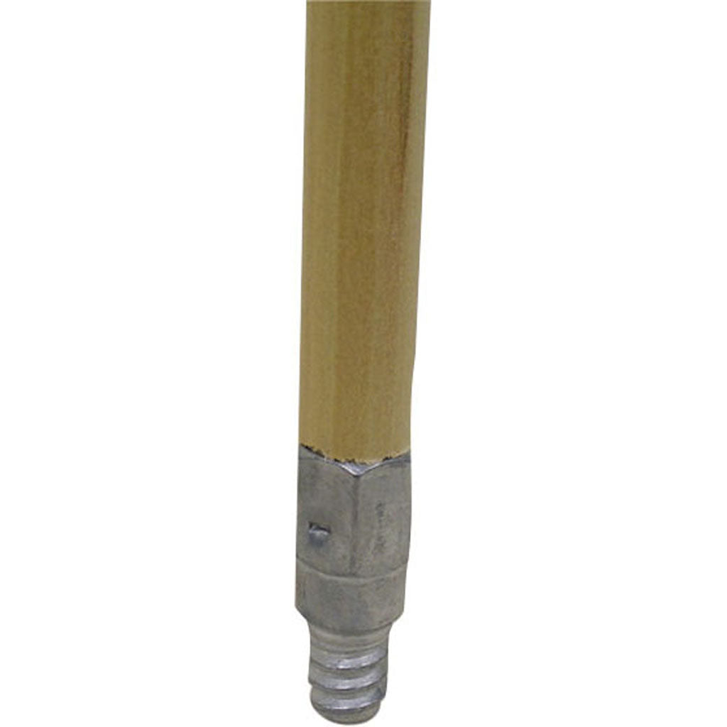 Wood Broom Handle W/Metal Threads (60 IN 15/16 IN)