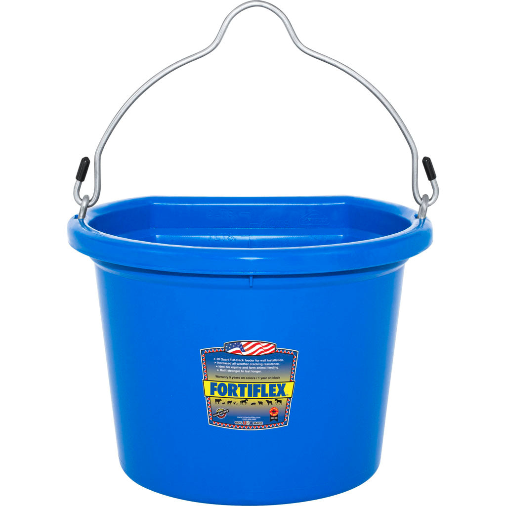 Fortiflex Flat Back Bucket (BLUE, 8 QT)