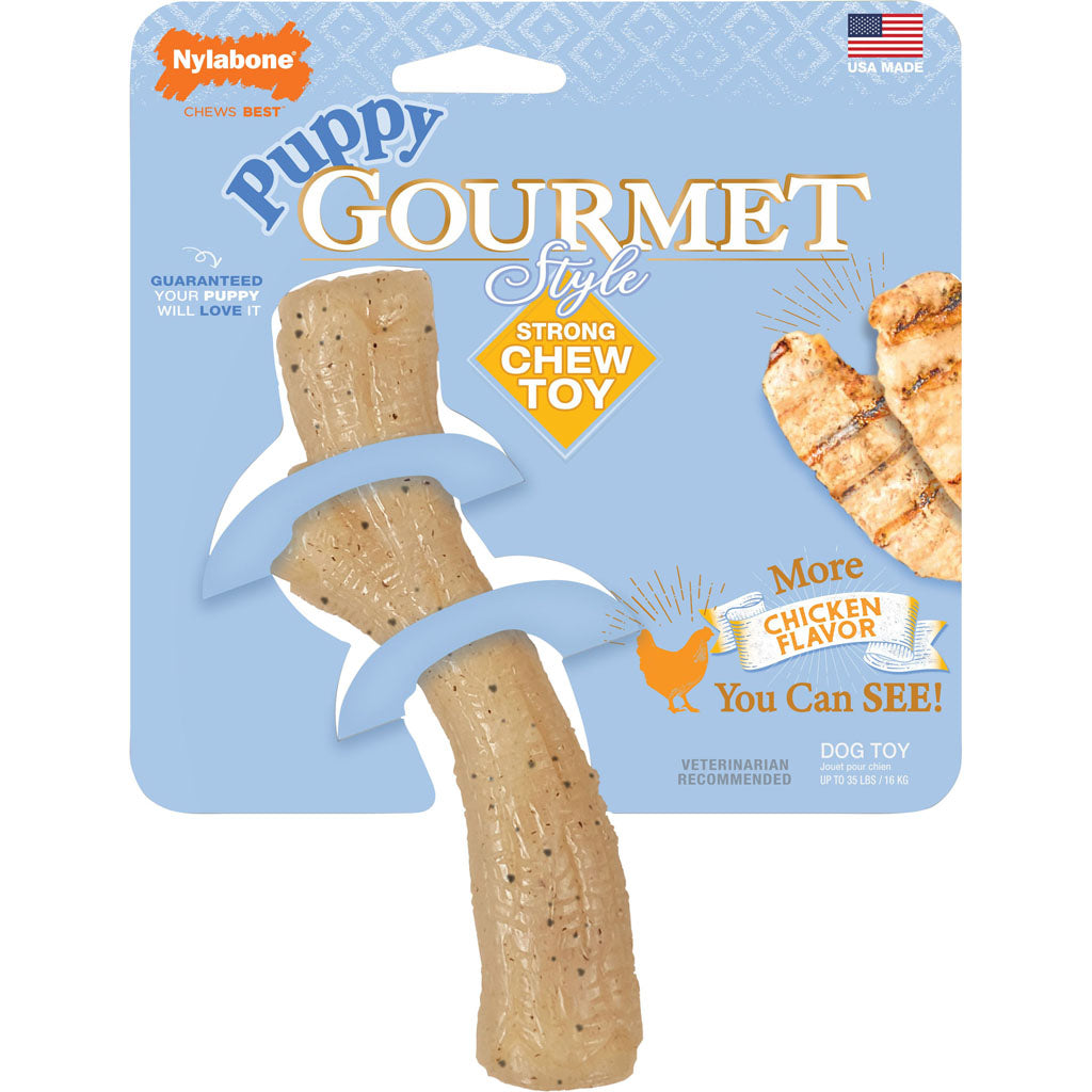 Nylabone Puppy Gourmet Style Strong Chew Stick (CHICKEN, O/S)