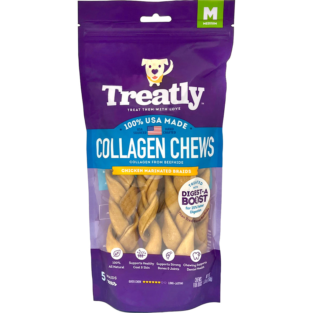 Treatly Usa Collagen Braids (CHICKEN, 6 IN-5 PK)
