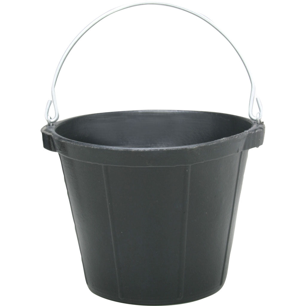 Fortex Rubber Utility Pail (BLACK, 10 QT)