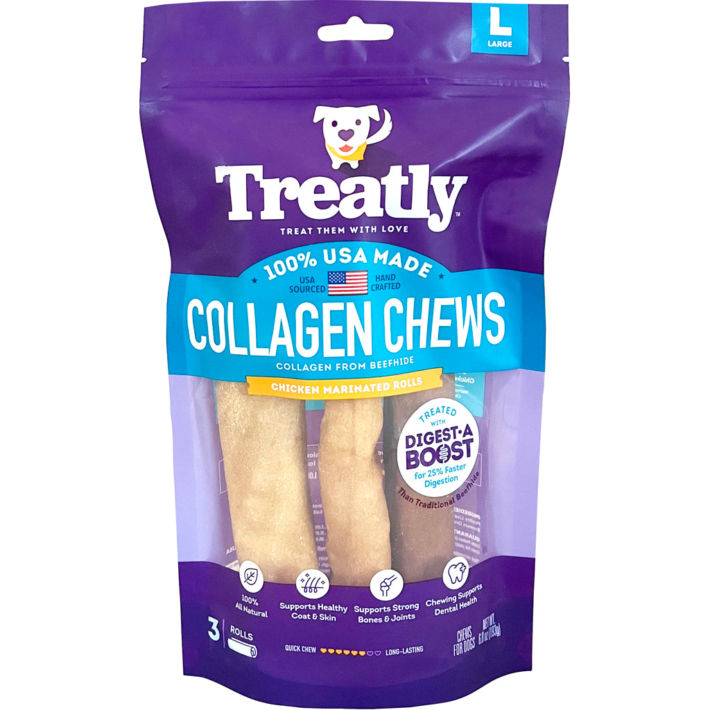 Treatly Usa Collagen Rolls (CHICKEN MARINAD, 9 IN-3 PK)