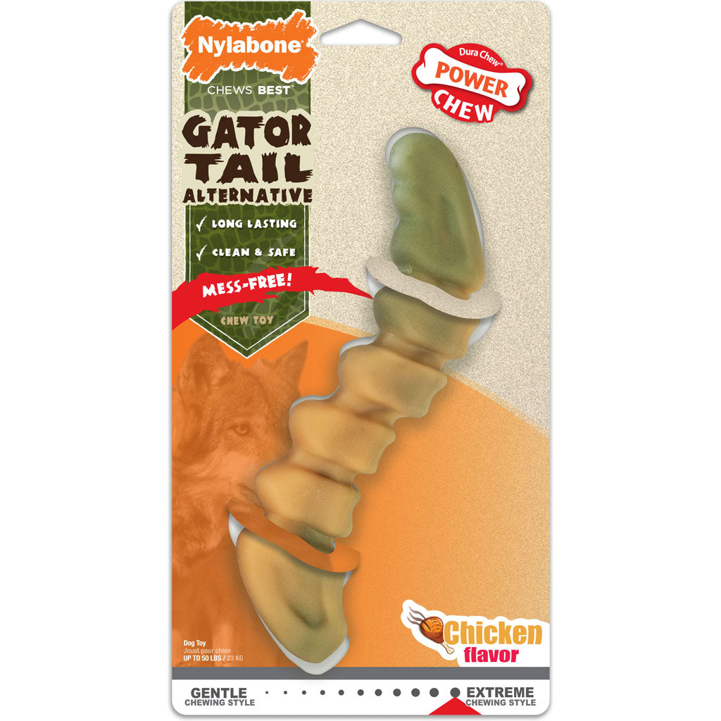 Nylabone Power Chew Gator Tail Alternative (CHICKEN, LARGE)