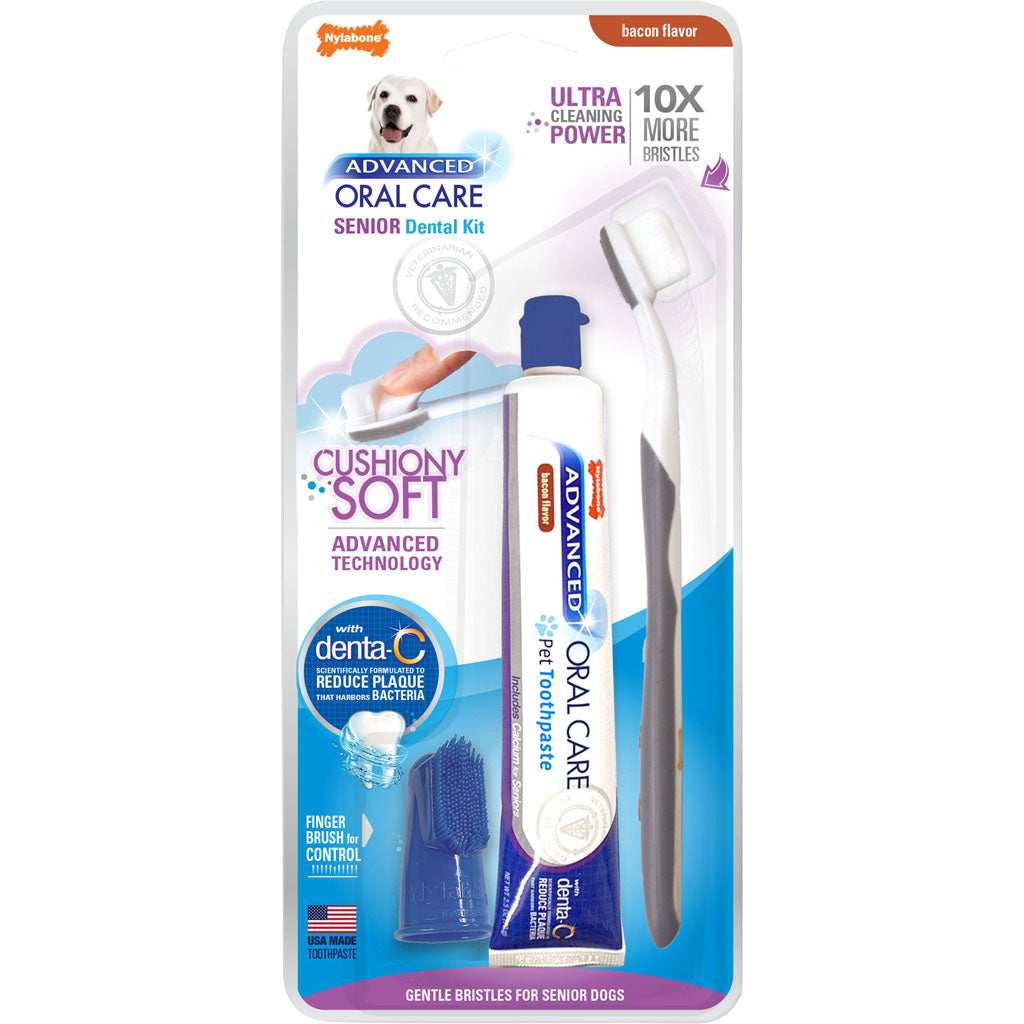 Advanced Oral Care Senior Dental Kit Soft Bristles (BACON, 3 PC)