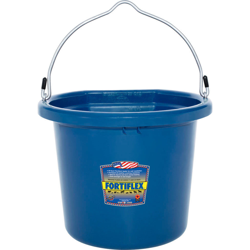Fortiflex Flat Back Bucket (TEAL BLUE, 20 QT)