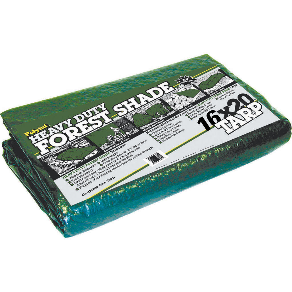 Polytuf Heavy Duty Forestshade Tarp (GREEN, 16X20 FT-4.5 OZ)