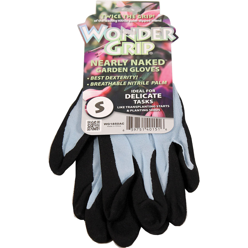 Wonder Grip Nearly Naked Garden Gloves (ASSORTED, SM)