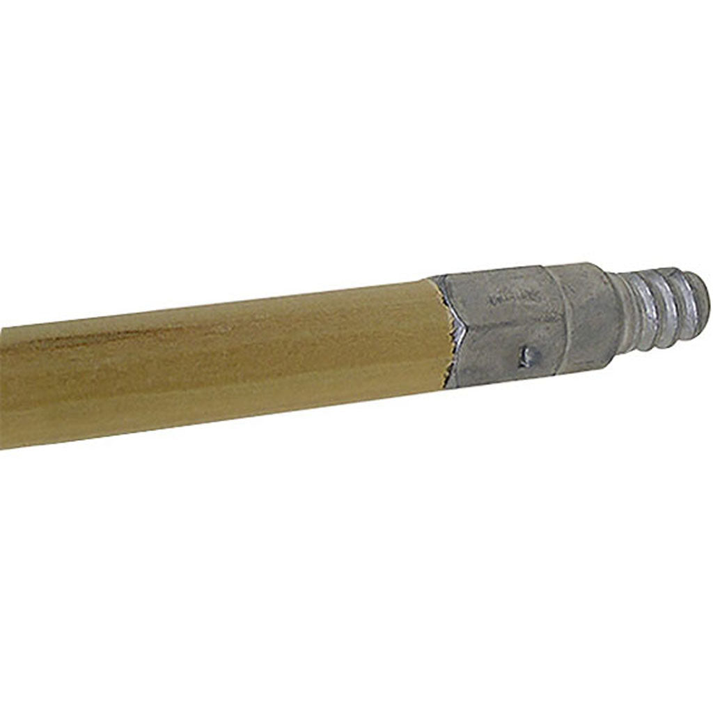 Wood Broom Handle W/Metal Threads (60 IN 1-1/8 IN)