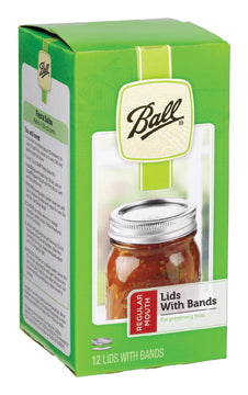 Ball Regular Mouth Lids W/Bands (12 CT)