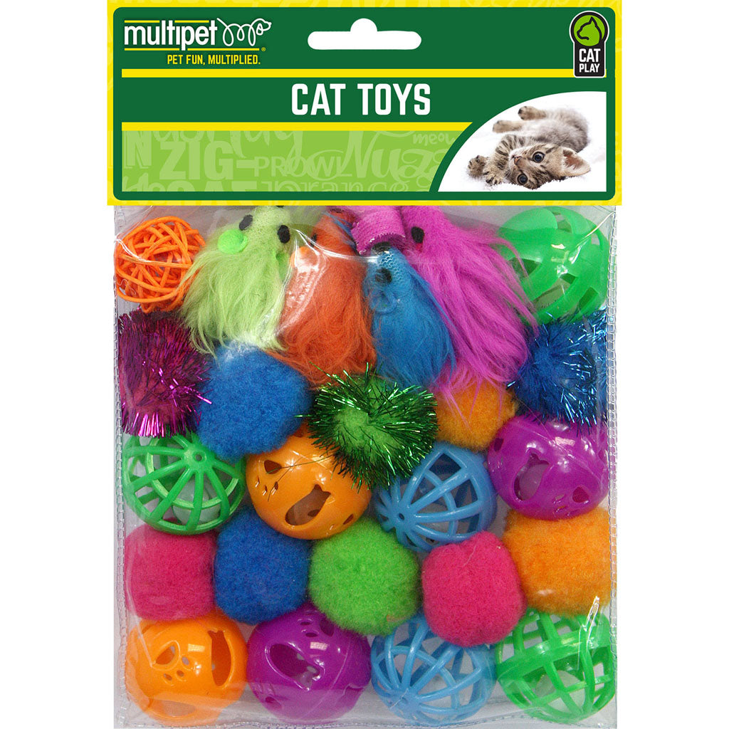 Multipet Ball & Mice Cat Toy Value Pack (24 PK)