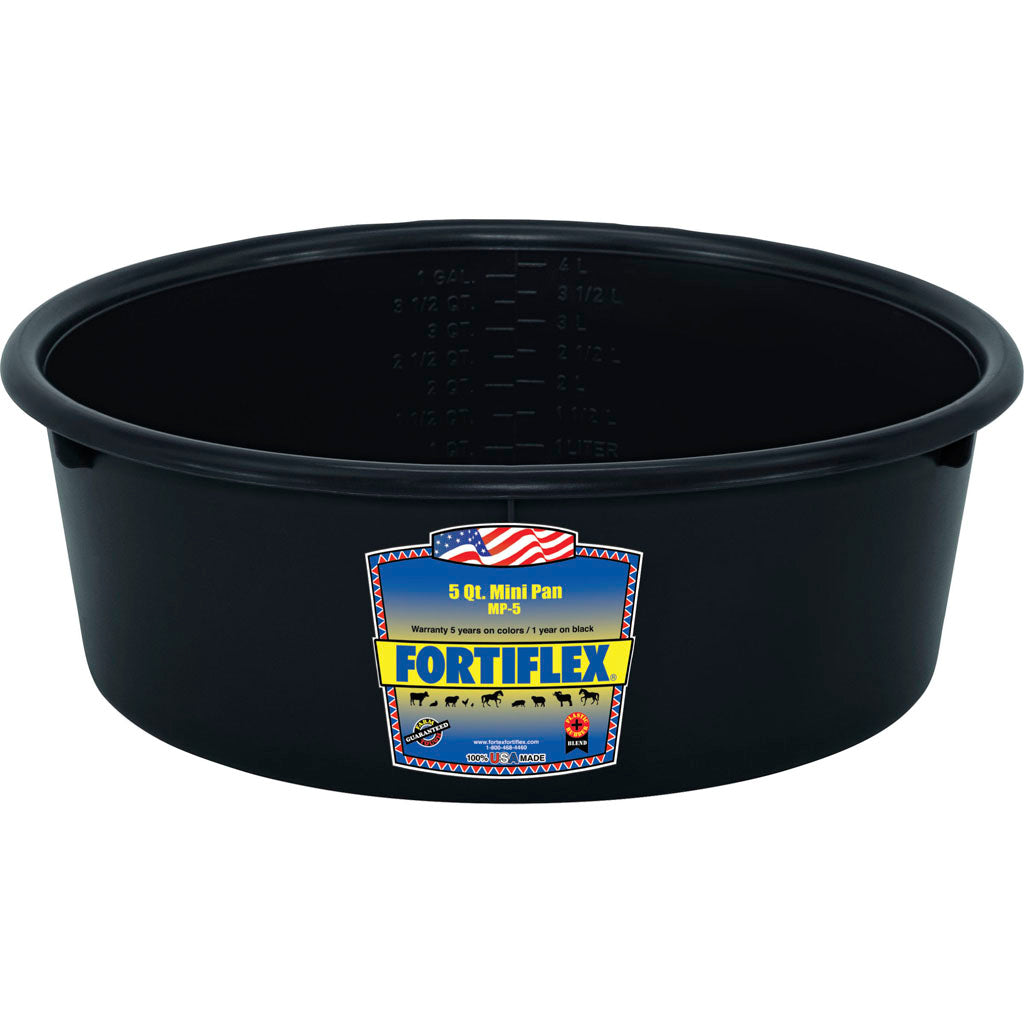 Fortiflex Mini Pan Feeder (BLACK, 5 QT)