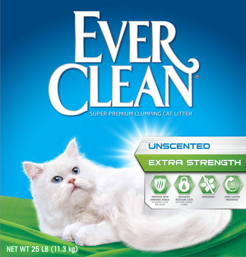 Ever Clean Extra Strength Clumping Litter (UNSCENTED, 25 LB)